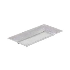 Coupon ⌛ Metallic Silver Aluminum Traditional Tray Set by Ivory and Iris 🤩 -Cheap Ivory and Iris Store D496801S 4