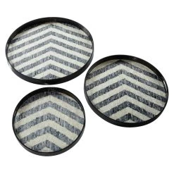 Cheap π Black π© Mother of Pearl Modern Tray Set by Ivory and Iris π