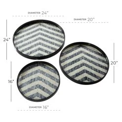 Cheap 👏 Black 👩 Mother of Pearl Modern Tray Set by Ivory and Iris 👏 -Cheap Ivory and Iris Store D496803S 6