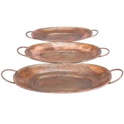 Outlet π― Copper Metal Rustic Tray Set by Ivory and Iris π