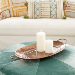Outlet 💯 Copper Metal Rustic Tray Set by Ivory and Iris 👍 -Cheap Ivory and Iris Store D496811S 10
