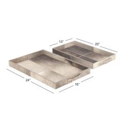 Deals β Gray Wood Traditional Tray Set by Ivory and Iris π 8 Deals β Gray Wood Traditional Tray Set by Ivory and Iris π -Cheap Ivory and Iris Store D496812S 4