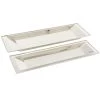 Best Sale 🎉 Set of 2" White Stainless Steel Traditional Tray, 22", 25" by Ivory and Iris 👍