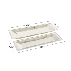 Best Sale π Set of 2" White Stainless Steel Traditional Tray, 22", 25" by Ivory and Iris π 10 Best Sale π Set of 2" White Stainless Steel Traditional Tray, 22", 25" by Ivory and Iris π -Cheap Ivory and Iris Store D496815S 5