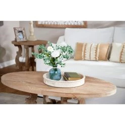 Budget ✔️ Set of 2" Cream Wood Boho Style Tray, 20", 16" by Ivory and Iris 💯 -Cheap Ivory and Iris Store D496818S 7