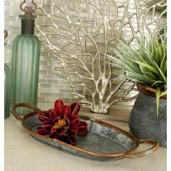 Deals 🛒 Set of 3" Grey Metal Farmhouse Tray, 14", 22", 28" by Ivory and Iris 👍 -Cheap Ivory and Iris Store D496828S 12
