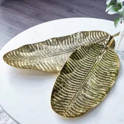 Budget 🛒 Set of 2" Gold Metal Contemporary Tray, 26" x 11" by Ivory and Iris 🥰 -Cheap Ivory and Iris Store D496829S 6