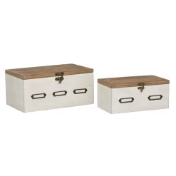 Budget ⌛ White Wood Contemporary Box Set by Ivory and Iris 😀