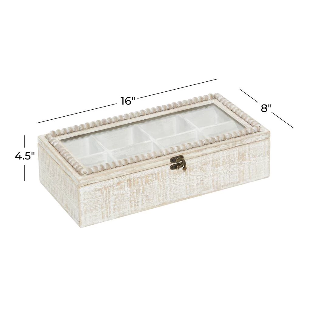 Best deal π 16" White Wood Farmhouse Box by Ivory and Iris π 8 Best deal π 16" White Wood Farmhouse Box by Ivory and Iris π - Image 8