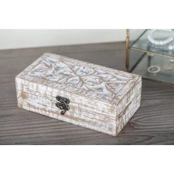Coupon 🎉 Distressed White Wooden Filigree Decorative Box Set by Ivory and Iris 🔔 -Cheap Ivory and Iris Store D496838S 14