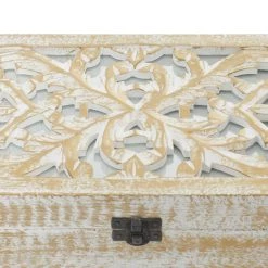 Coupon 🎉 Distressed White Wooden Filigree Decorative Box Set by Ivory and Iris 🔔 -Cheap Ivory and Iris Store D496838S 9