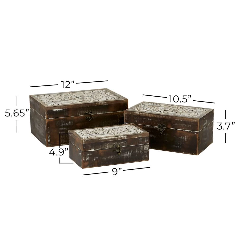 Discount 𧨠Brown Mango Wood Country Cottage Box Set by Ivory and Iris π 7 Discount 𧨠Brown Mango Wood Country Cottage Box Set by Ivory and Iris π - Image 7