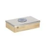Cheap 👏 10" Silver Mango Wood Natural Box by Ivory and Iris 😀