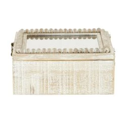 Budget 🎉 4" White Wood Farmhouse Box by Ivory and Iris ❤️ -Cheap Ivory and Iris Store D496854S 2