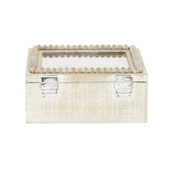 Budget 🎉 4" White Wood Farmhouse Box by Ivory and Iris ❤️ -Cheap Ivory and Iris Store D496854S 6