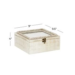 Budget 🎉 4" White Wood Farmhouse Box by Ivory and Iris ❤️ -Cheap Ivory and Iris Store D496854S 7