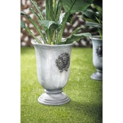 Promo 😀 Grey Resin Rustic Planter, 16" x 11" x 11" by Ivory and Iris 🎉 -Cheap Ivory and Iris Store D501331S 8