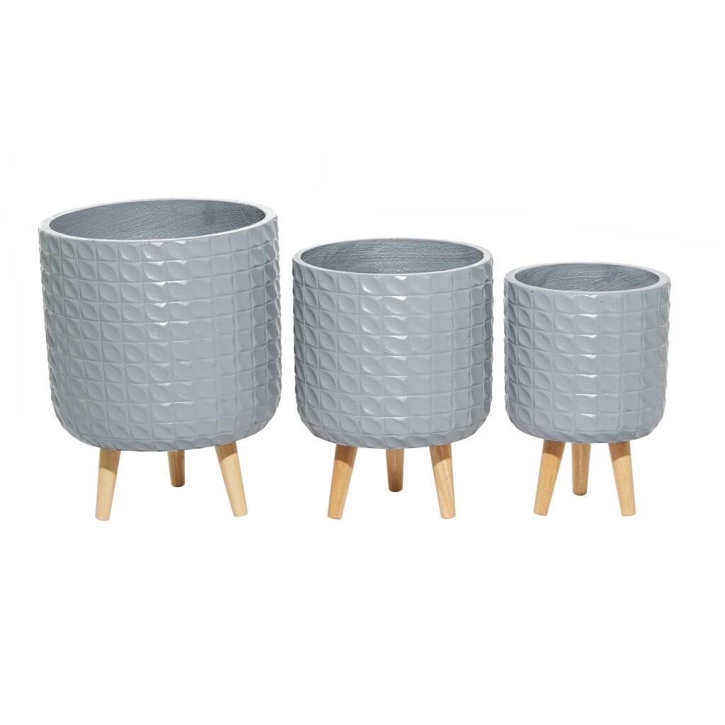 Coupon π― Set of 3 Grey MgO Contemporary Planter 18", 16", 14" by Ivory and Iris π 3 Coupon π― Set of 3 Grey MgO Contemporary Planter 18", 16", 14" by Ivory and Iris π - Image 3