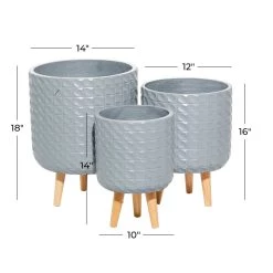 Coupon π― Set of 3 Grey MgO Contemporary Planter 18", 16", 14" by Ivory and Iris π 14 Coupon π― Set of 3 Grey MgO Contemporary Planter 18", 16", 14" by Ivory and Iris π -Cheap Ivory and Iris Store D501332S 7