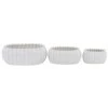Coupon 💯 Set of 3 White Stoneware Traditional Planter, 9", 13", 17" by Ivory and Iris ❤️