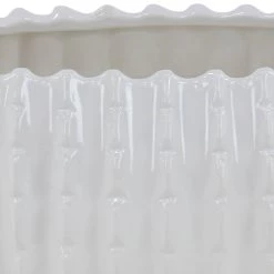 Coupon 💯 Set of 3 White Stoneware Traditional Planter, 9", 13", 17" by Ivory and Iris ❤️ 11 Coupon 💯 Set of 3 White Stoneware Traditional Planter, 9", 13", 17" by Ivory and Iris ❤️ -Cheap Ivory and Iris Store D501346S 5