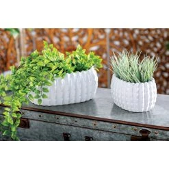 Coupon 💯 Set of 3 White Stoneware Traditional Planter, 9", 13", 17" by Ivory and Iris ❤️ 13 Coupon 💯 Set of 3 White Stoneware Traditional Planter, 9", 13", 17" by Ivory and Iris ❤️ -Cheap Ivory and Iris Store D501346S 7
