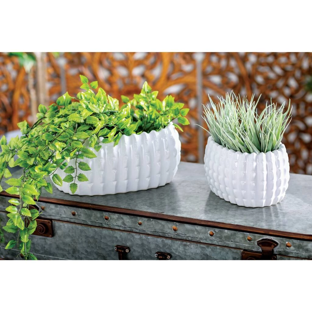 Coupon 💯 Set of 3 White Stoneware Traditional Planter, 9", 13", 17" by Ivory and Iris ❤️ 7 Coupon 💯 Set of 3 White Stoneware Traditional Planter, 9", 13", 17" by Ivory and Iris ❤️ - Image 7