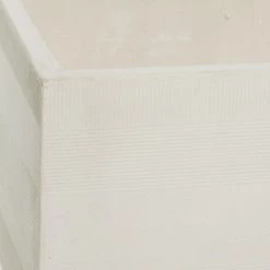 Best reviews of 🤩 Set of 2 White Polystone Contemporary Planter, 13", 15" by Ivory and Iris ⭐ -Cheap Ivory and Iris Store D501349S 3