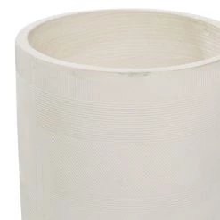 Cheapest 😍 Set of 2 White Polystone Contemporary Planter, 13" 16" by Ivory and Iris 🥰 -Cheap Ivory and Iris Store D501360S 3