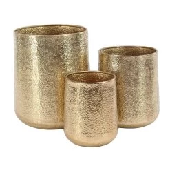Cheapest π€© Set of 3 Gold Aluminum Glam Planter, 12", 16", 20" by Ivory and Iris π