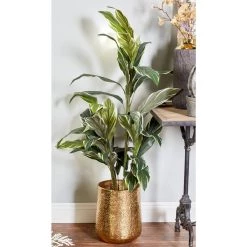 Cheapest 🤩 Set of 3 Gold Aluminum Glam Planter, 12", 16", 20" by Ivory and Iris 👍 -Cheap Ivory and Iris Store D501361S 8