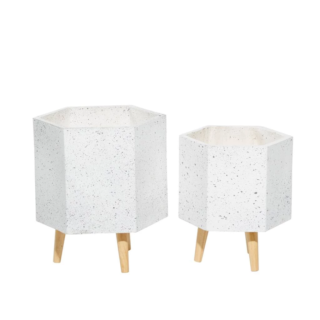 Best Sale π― Set of 2 White MgO Contemporary Planter 15", 17" by Ivory and Iris 𧨠3 Best Sale π― Set of 2 White MgO Contemporary Planter 15", 17" by Ivory and Iris 𧨠- Image 3