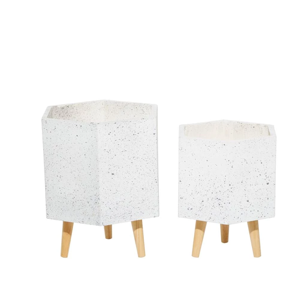 Best Sale π― Set of 2 White MgO Contemporary Planter 15", 17" by Ivory and Iris 𧨠6 Best Sale π― Set of 2 White MgO Contemporary Planter 15", 17" by Ivory and Iris 𧨠- Image 6