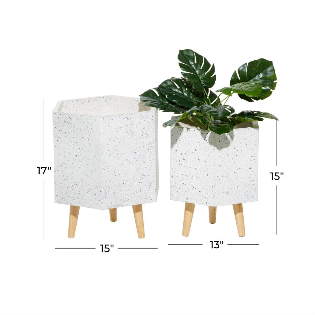 Best Sale π― Set of 2 White MgO Contemporary Planter 15", 17" by Ivory and Iris 𧨠7 Best Sale π― Set of 2 White MgO Contemporary Planter 15", 17" by Ivory and Iris 𧨠- Image 7