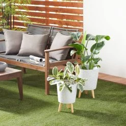 Budget π Set of 2 Grey Polystone Contemporary Planter, 14", 16" by Ivory and Iris π€© 9 Budget π Set of 2 Grey Polystone Contemporary Planter, 14", 16" by Ivory and Iris π€© -Cheap Ivory and Iris Store D501367S 5