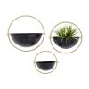Best deal 😍 Set of 3 Black Iron Contemporary Planters, 15" x 14" x 5" by Ivory and Iris 🥰