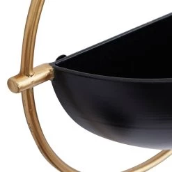 Best deal 😍 Set of 3 Black Iron Contemporary Planters, 15" x 14" x 5" by Ivory and Iris 🥰 -Cheap Ivory and Iris Store D501371S 5