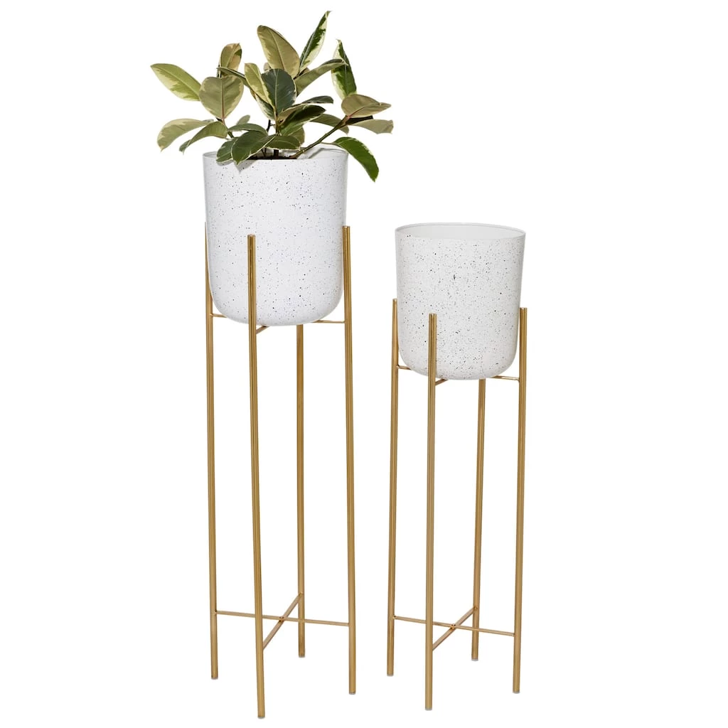 Deals π― Set of 2 Gold Metal Contemporary Planter, 39", 46" by Ivory and Iris π 1 Deals π― Set of 2 Gold Metal Contemporary Planter, 39", 46" by Ivory and Iris π