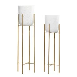 Deals π― Set of 2 Gold Metal Contemporary Planter, 39", 46" by Ivory and Iris π 10 Deals π― Set of 2 Gold Metal Contemporary Planter, 39", 46" by Ivory and Iris π -Cheap Ivory and Iris Store D501375S 3