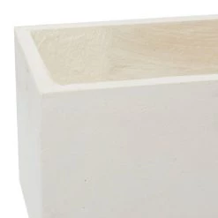 Coupon 👍 Set of 2 White Fiber clay Contemporary Planter, 17", 21" by Ivory and Iris ⌛ -Cheap Ivory and Iris Store D501376S 10
