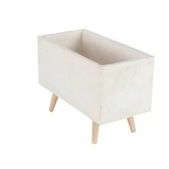 Coupon 👍 Set of 2 White Fiber clay Contemporary Planter, 17", 21" by Ivory and Iris ⌛ -Cheap Ivory and Iris Store D501376S 3