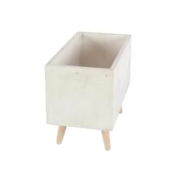 Coupon 👍 Set of 2 White Fiber clay Contemporary Planter, 17", 21" by Ivory and Iris ⌛ -Cheap Ivory and Iris Store D501376S 4