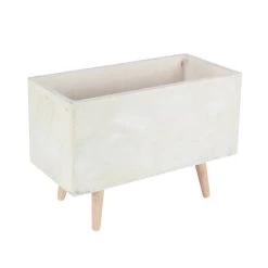 Coupon 👍 Set of 2 White Fiber clay Contemporary Planter, 17", 21" by Ivory and Iris ⌛ -Cheap Ivory and Iris Store D501376S 5