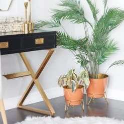 Coupon π Set of 2 Pink Iron Modern Planter, 12" x 10" x 10" by Ivory and Iris β 15 Coupon π Set of 2 Pink Iron Modern Planter, 12" x 10" x 10" by Ivory and Iris β -Cheap Ivory and Iris Store D501381S 8