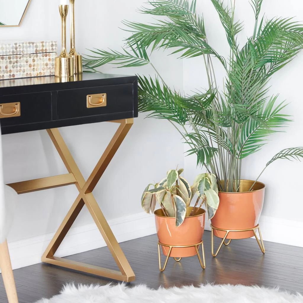 Coupon π Set of 2 Pink Iron Modern Planter, 12" x 10" x 10" by Ivory and Iris β 8 Coupon π Set of 2 Pink Iron Modern Planter, 12" x 10" x 10" by Ivory and Iris β - Image 8