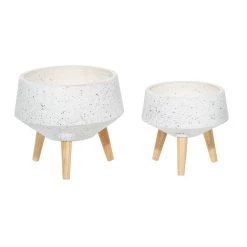 Promo β€οΈ Set of 2 White MgO Contemporary Planter 10", 12" by Ivory and Iris π 11 Promo β€οΈ Set of 2 White MgO Contemporary Planter 10", 12" by Ivory and Iris π -Cheap Ivory and Iris Store D501389S 5