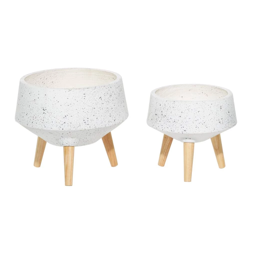 Promo β€οΈ Set of 2 White MgO Contemporary Planter 10", 12" by Ivory and Iris π 5 Promo β€οΈ Set of 2 White MgO Contemporary Planter 10", 12" by Ivory and Iris π - Image 5