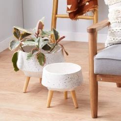 Promo β€οΈ Set of 2 White MgO Contemporary Planter 10", 12" by Ivory and Iris π 13 Promo β€οΈ Set of 2 White MgO Contemporary Planter 10", 12" by Ivory and Iris π -Cheap Ivory and Iris Store D501389S 7