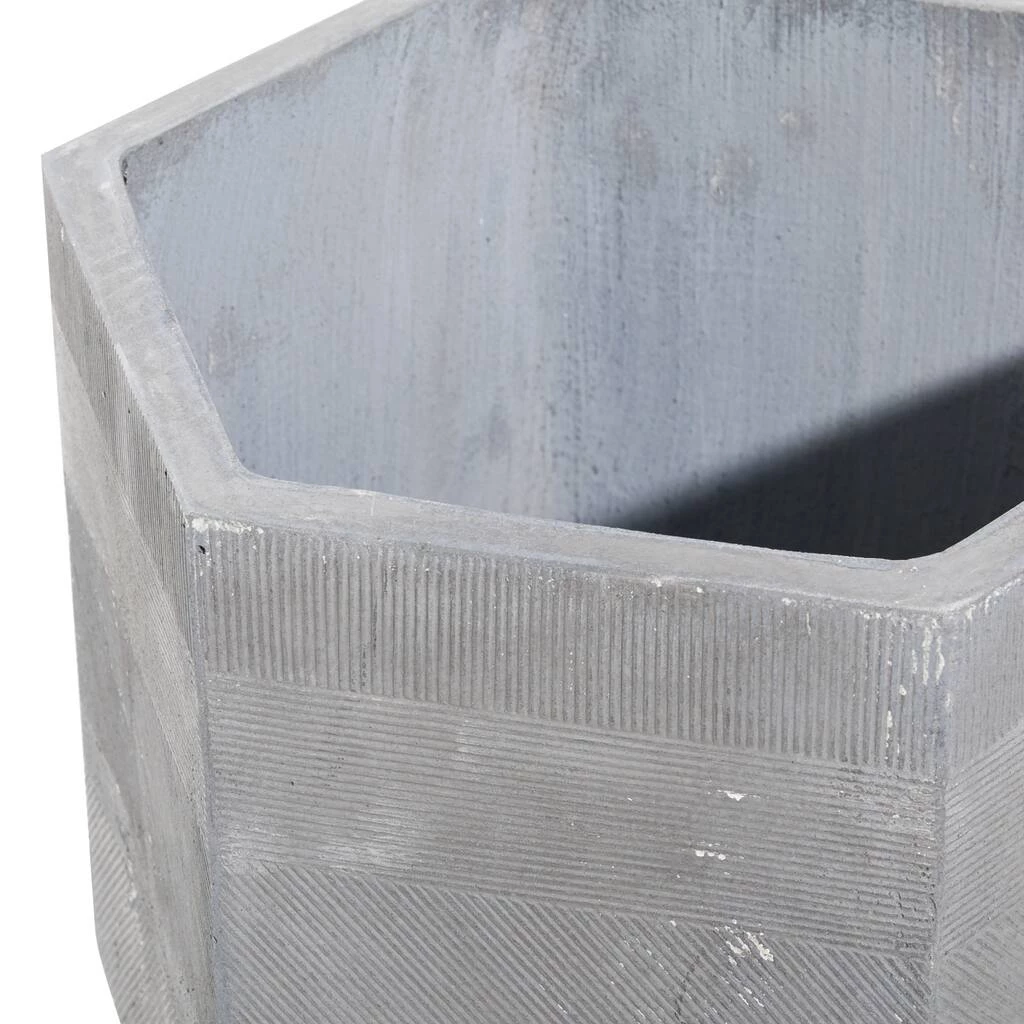 Deals βοΈ Set of 2 Grey Polystone Contemporary Planter, 15", 17" by Ivory and Iris π 4 Deals βοΈ Set of 2 Grey Polystone Contemporary Planter, 15", 17" by Ivory and Iris π - Image 4