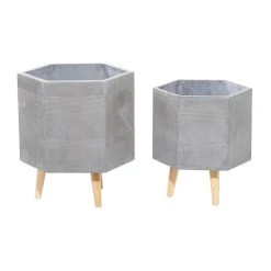 Deals βοΈ Set of 2 Grey Polystone Contemporary Planter, 15", 17" by Ivory and Iris π 11 Deals βοΈ Set of 2 Grey Polystone Contemporary Planter, 15", 17" by Ivory and Iris π -Cheap Ivory and Iris Store D501391S 5